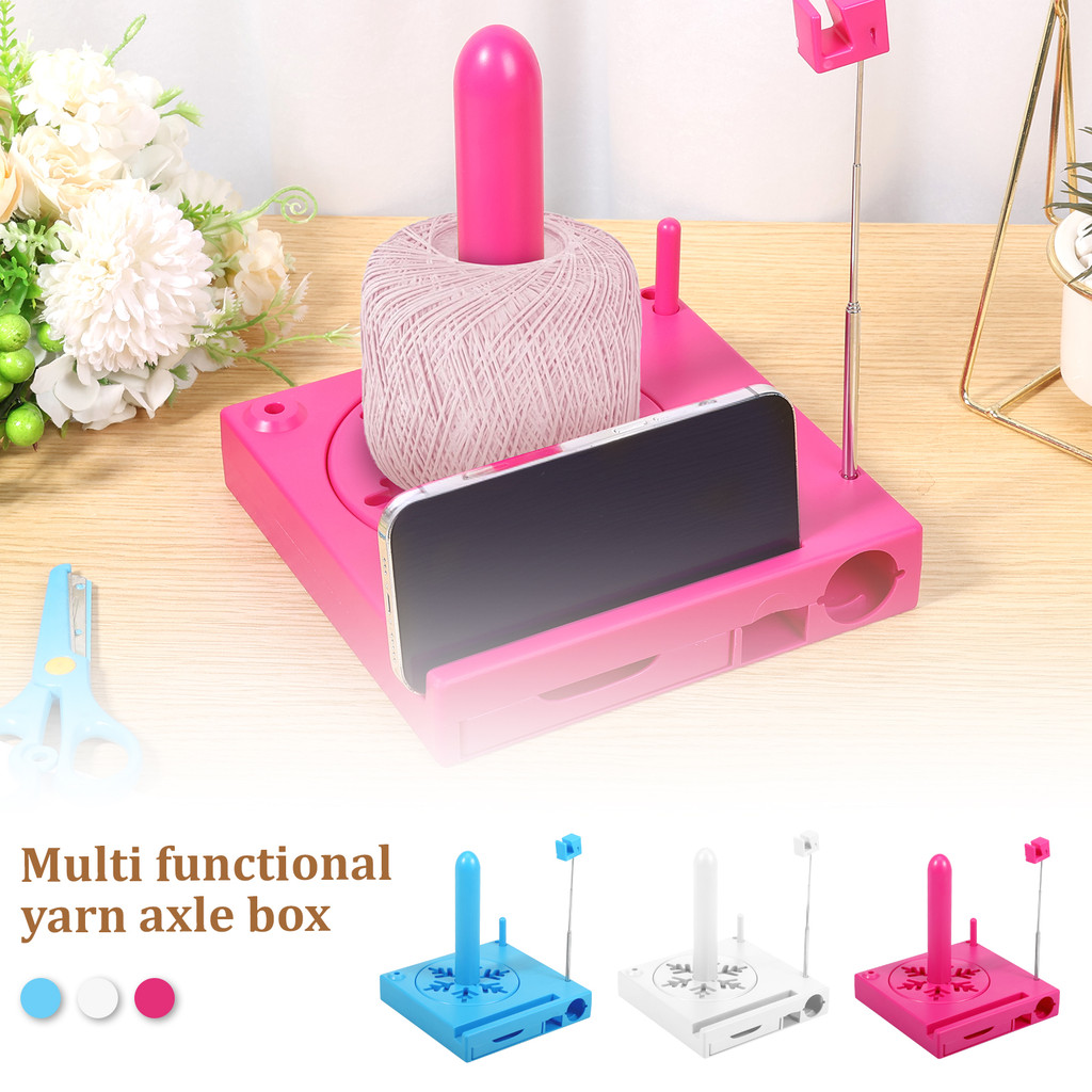 Caddy De Crochê Com Suporte Para Telefone , Caixa De Carretel De Fio Removível Armazenamento Inferior Iniciantes SHOPSKC