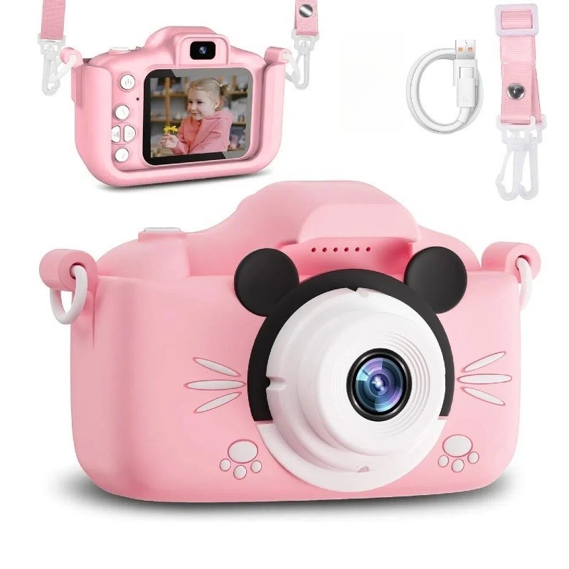 Câmera Digital Infantil Mickey Camcorder , De Menina , Presente De Brinquedos Criativos em Oferta na Shopee