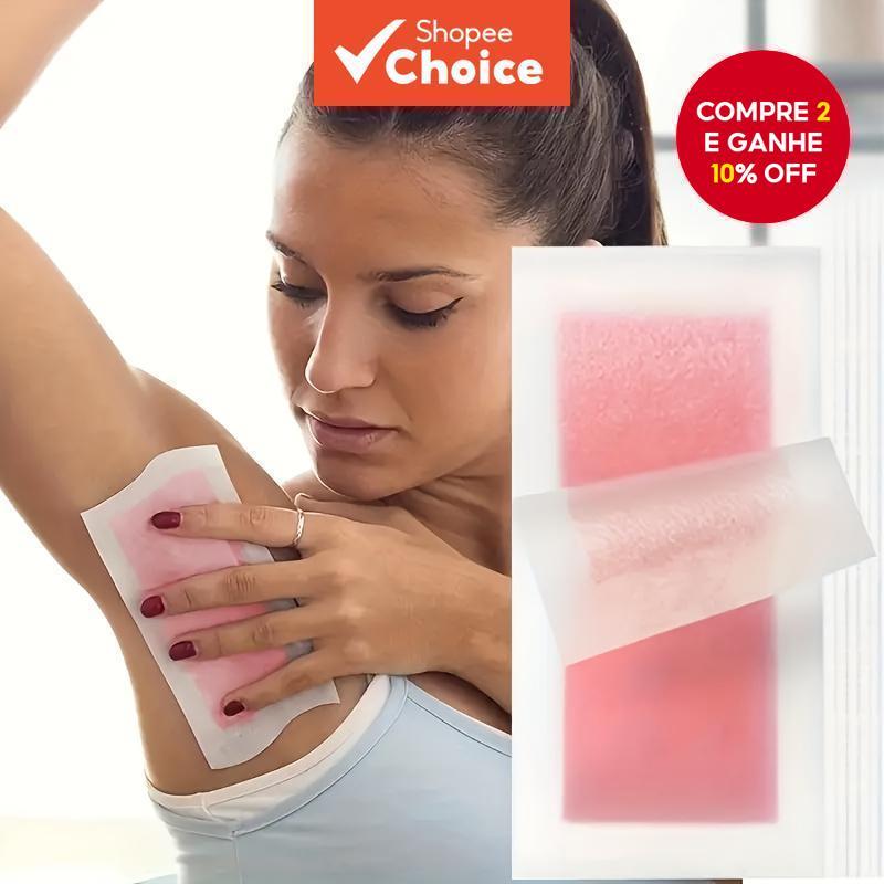 Tiras de cera para mulheres, tira de cera, cuidados pós-depilação, tiras de cera para pernas, tiras de cera facial, em Oferta na Shopee