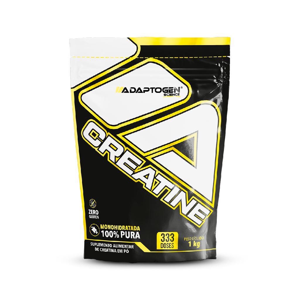 Creatine 100% Pure 1kg - Adaptogen / Creatina Pura Importada Sabor Sem Sabor