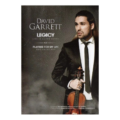 Dvd David Garrett - Legacy - Live In Baden - Baden
