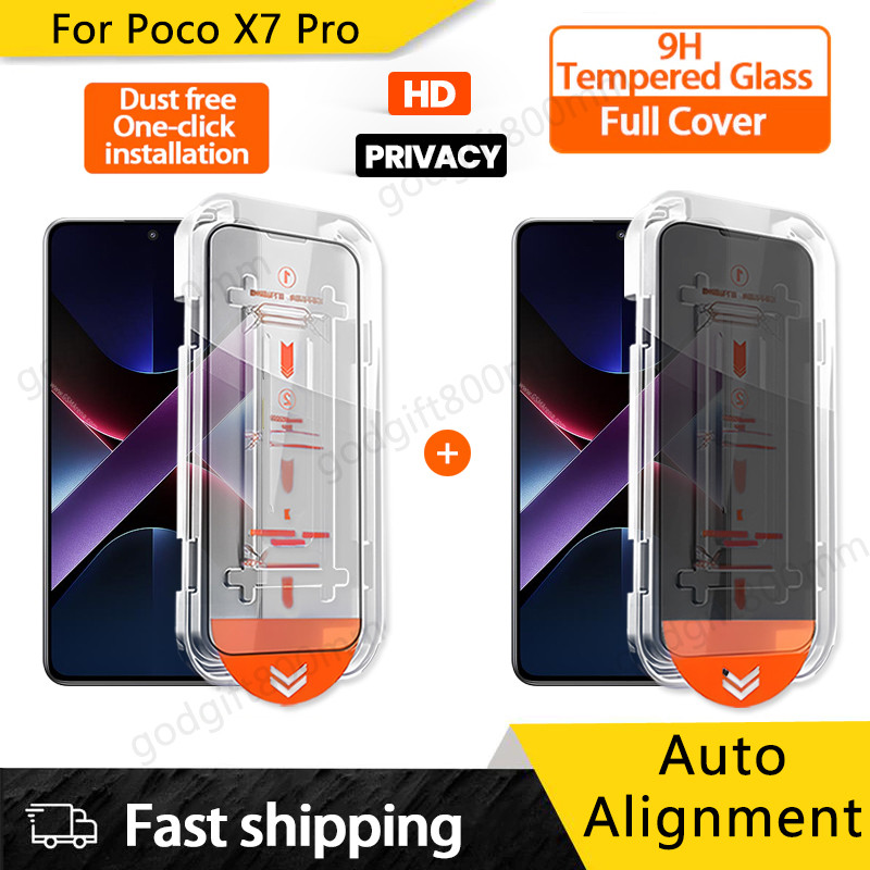 Para Xiaomi POCO X7 Pro F7 Ultra F7 F6 F5 X6 X5 X4 X3 GT NFC F4 F3 5G 4G Fácil Instalação Vidro Temperado HD/Protetor De