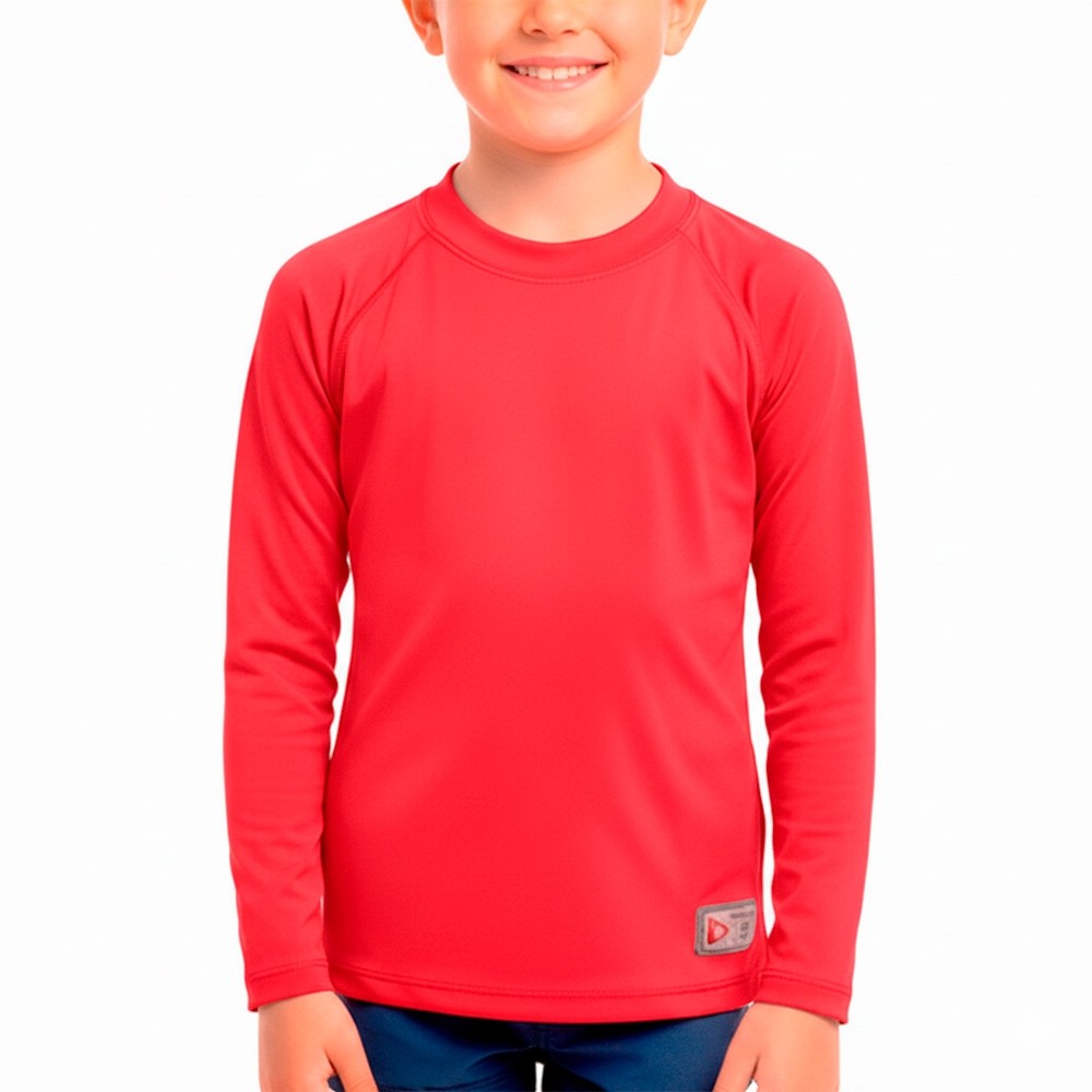 Camisa de Pesca FPS 50+ Infantil Vermelho 01-  Play Pesca