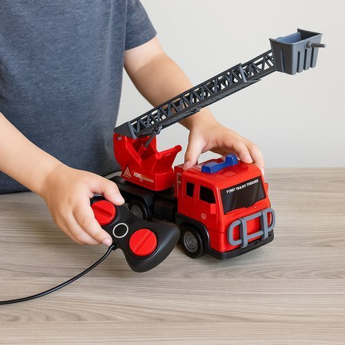 Caminhão Bombeiro Controle Remoto Brinquedo Infantil Alta Qualidade Vermelho