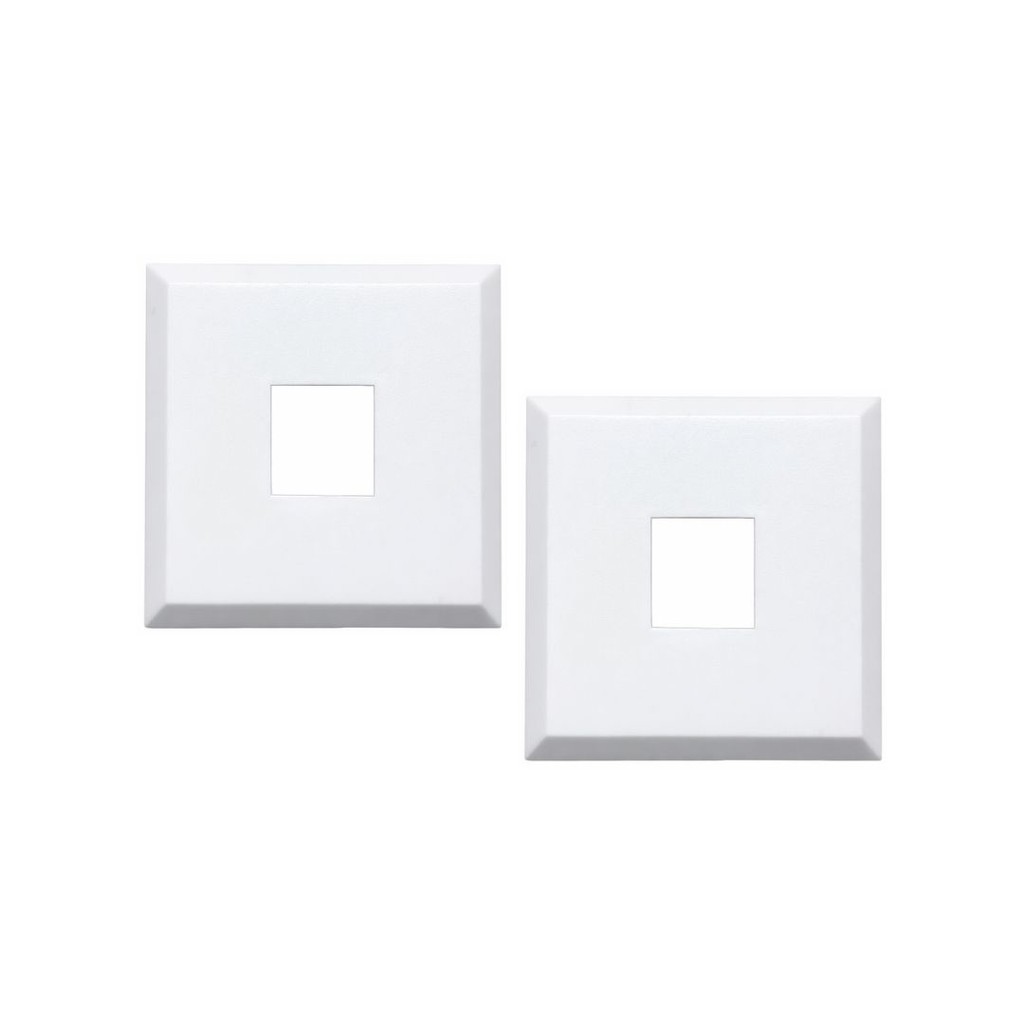 Canopla Nylon Acabamento Tubo Corrimão Guarda Corpo Quadrada 20x20mm 3/4 Pol Branca KIT 2/UN