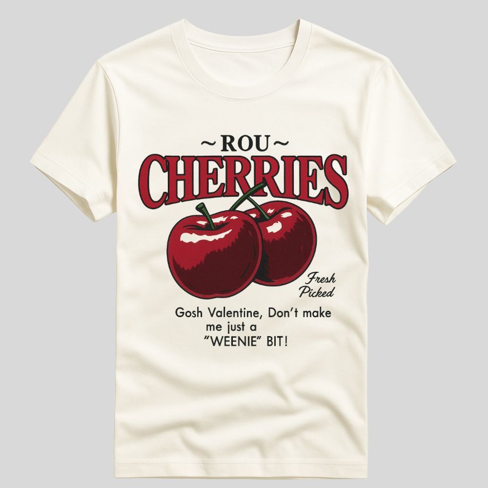 Camiseta Feminina Lançamento Blusa Estampada Cherries100% algodão estilosa T-shirts Red Cherry