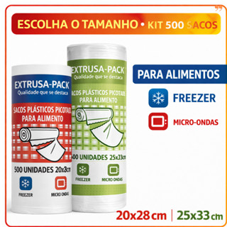 Saco Picotado para Alimentos Verduras Legumes Carnes 500 Unidades | Freezer e Micro-ondas | Uso Doméstico e Comercial em Oferta na Shopee