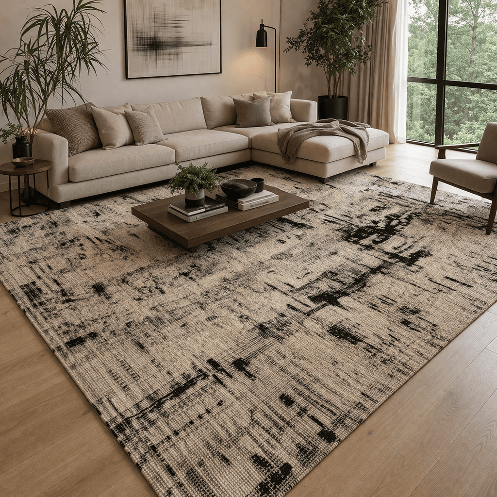 Tapete Sala Grande Decorativo Estampa Boho Geométrico Grande 3,00x2,00m