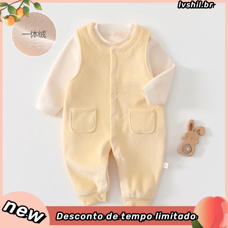 Menino bebê inverno Outing terno Super bonito estilo ocidental bebê menina macacão de duas peças terno do bebê velo-velo