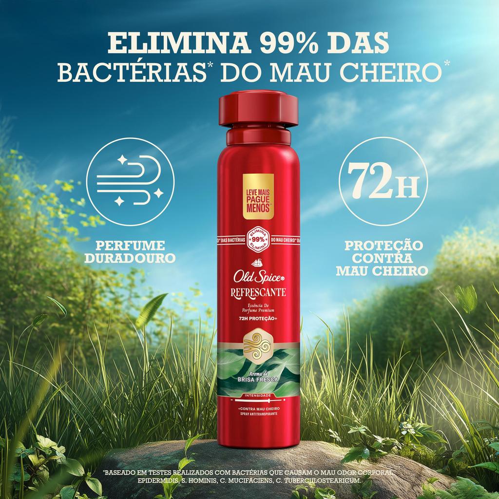 Desodorante Antitranspirante Aerossol Old Spice Refrescante 250ml
