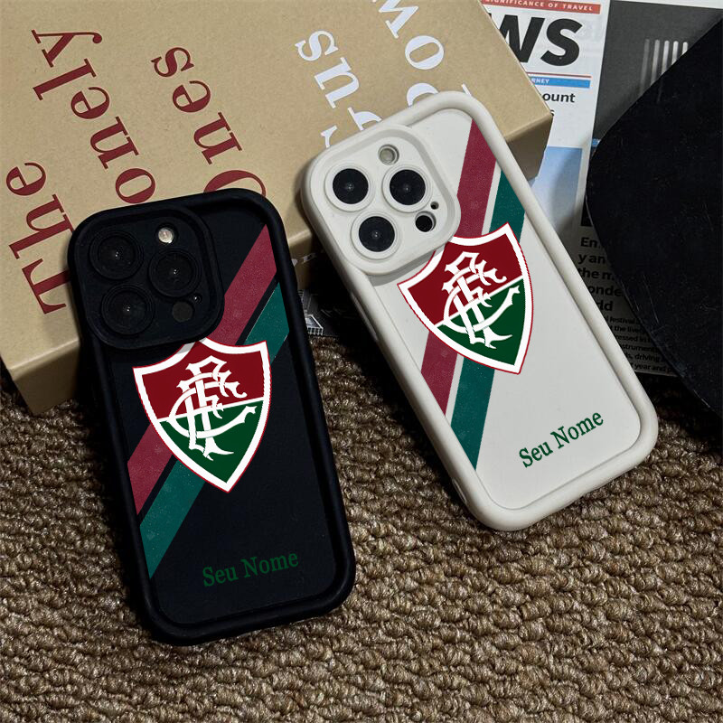 Capinha personalizada para iPhone 11 12 13 15 14 16 17 pro max xr xs max 7 15 14 plus capa de celular fluminense