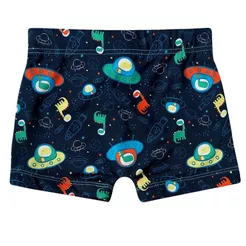 Shorts Praia Infantil Espaço nave 4 A 10 Anos Uv50 Tip Top