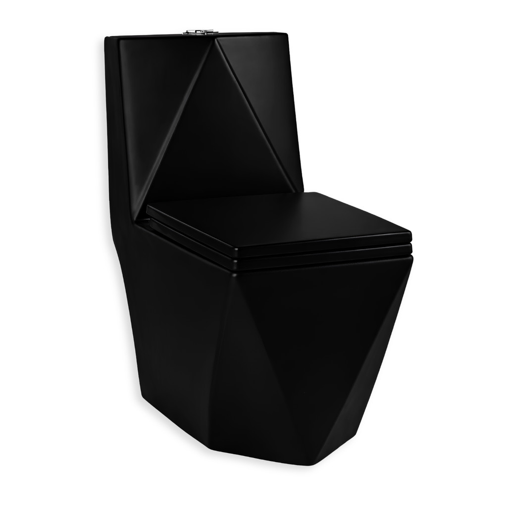 Vaso Sanitário Monobloco Caixa Acoplada Privada Berlim Preto em Oferta na Shopee