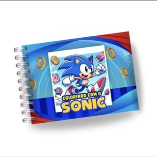Livro de Colorir SONIC capa dura holografico em Oferta na Shopee