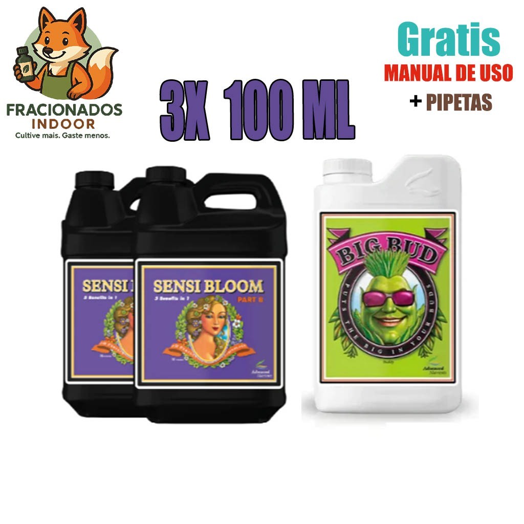 Fertilizante Sensi Bloom part A+B + Big Bud 3x100ml