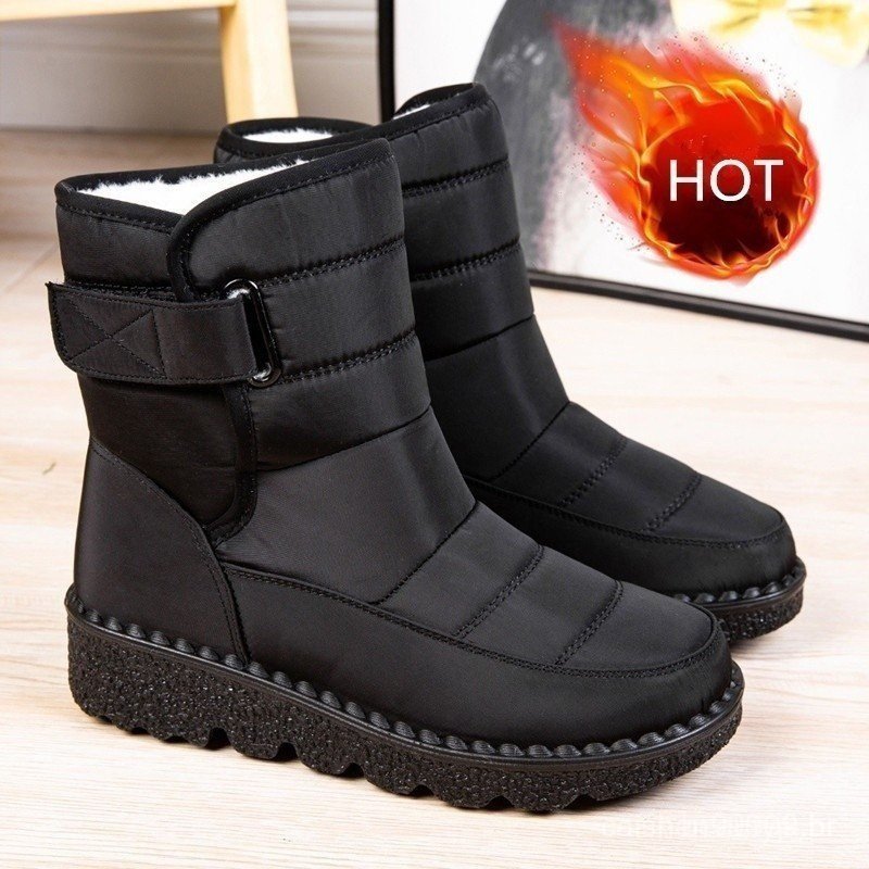 Botas Casuais Impermeáveis Femininas Quentes para o Inverno
