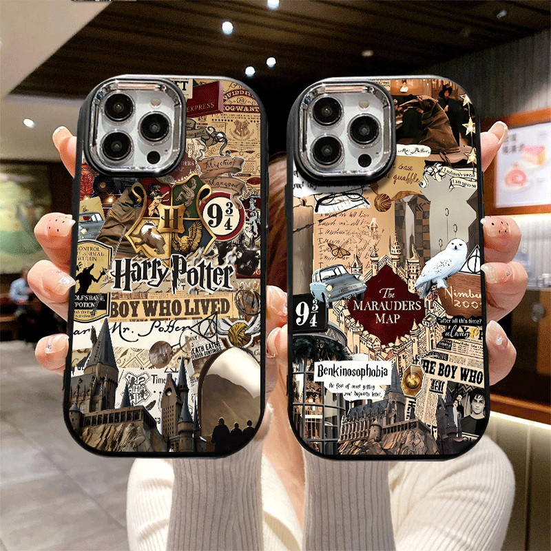 Capinha Capa Para iPhone XR XS MAX 11 12 13 14 15 16 17 PRO MAX 14 15 16 PLUS Elementos de Harry Potter