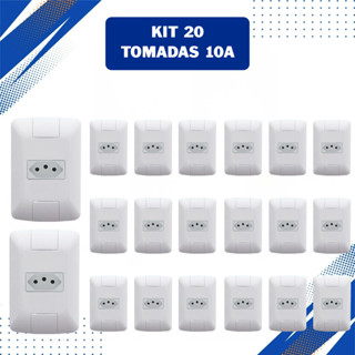 Kit 20 Tomadas 10A Aria Tramontina Atacado Atende Casas Escritórios Empresas Cozinha Quarto e Mais em Oferta na Shopee