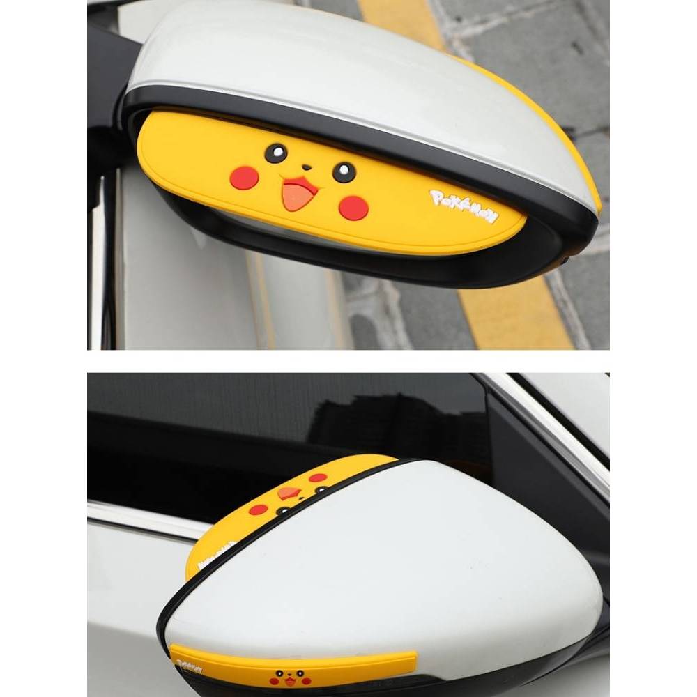 Pikachu Universal Car Rearview Mirror Rain Eyebrow Reflective Window Deflectors Cartoon Reversing Bumper Strip z3YB