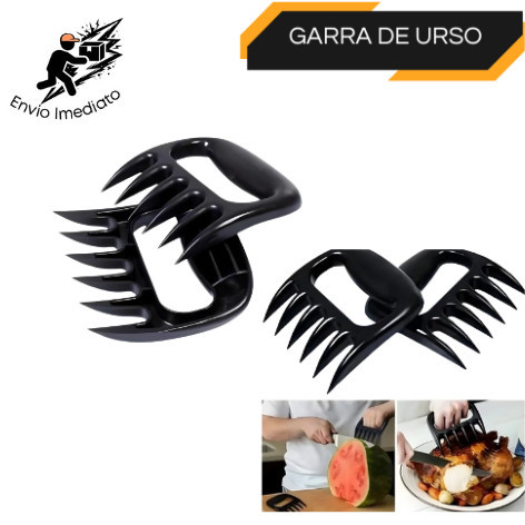 Garra de Urso para Churrasco Desfiador de Carne Profissional em Plástico Resistente