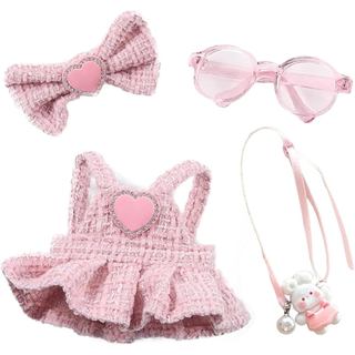 Conjunto de Roupas para Boneca de 6,7 pol./17 cm (SEM BONECA), Conjunto de 4 Peças Inclui Vestidos de Moda Premium, Pres