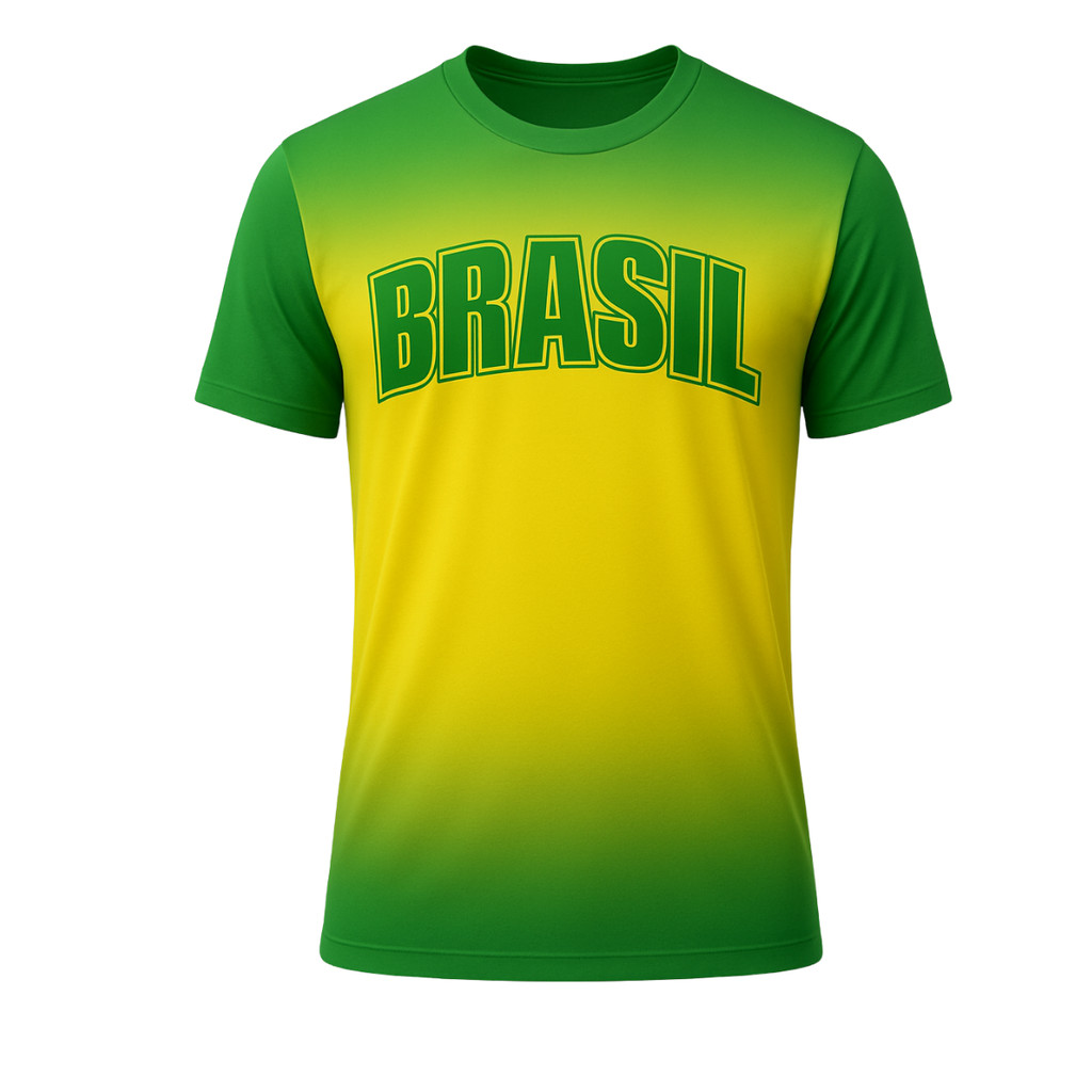 Camiseta Camisa Masculina do Brasil Dryfit Adulto Academia Treino futebol Estampado Copa doMundo