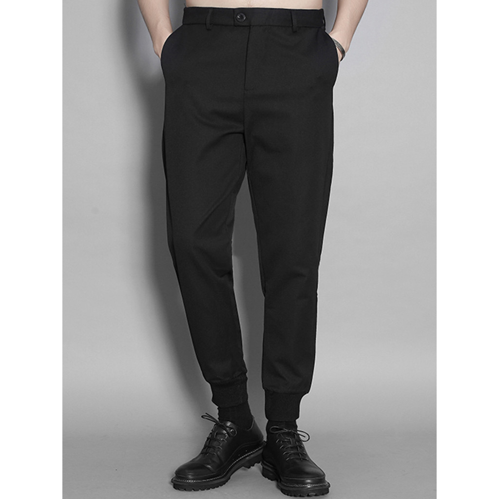 Original na moda roupas de outono masculinas britânicas novos produtos magro-ajuste Harlan calças magras masculinas 9 po