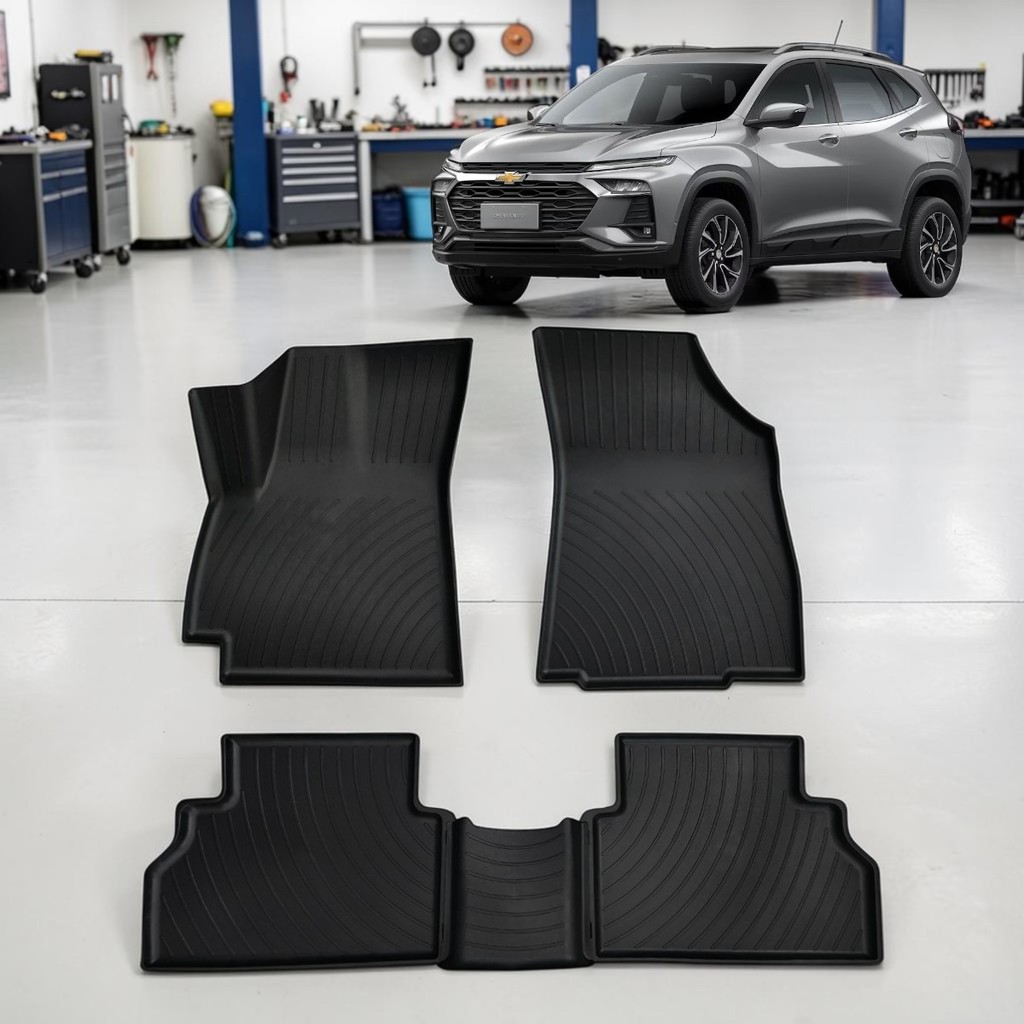 Tapete Bandeja Borda Alta Elevada Chevrolet Tracker 2019 a 2026 5 Peças
