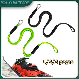1/2/3 Cordas elásticas de amarração para barcos jet skis cordas elásticas de amarração extensíveis absorção impacto