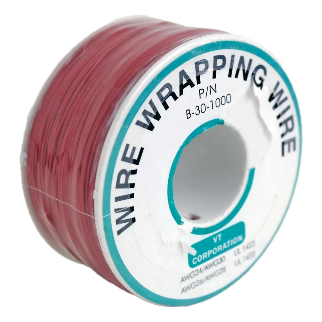 Fio Wire Wrap 30AWG Vermelho 250m Eletrônica Protobo