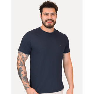 Camiseta Aramis Masculina Grey Friso Gola Light Logo Azul Marinho em Oferta na Shopee