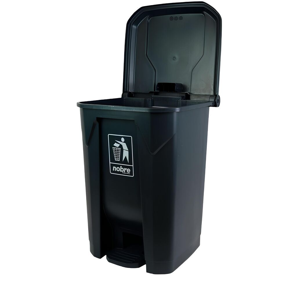 Lixeira Plástica 50L com Pedal Cinza Grande Cozinha Área Externa Nobre Coleta Seletiva