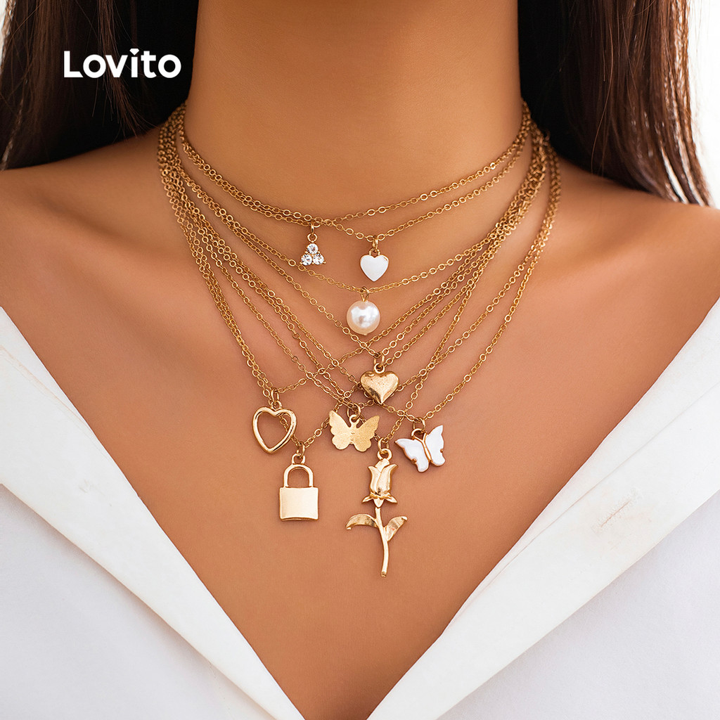 Lovito Colares de Pérolas LCS31A1 em Oferta na Shopee