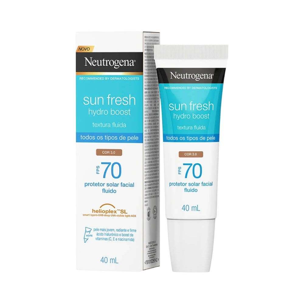 Protetor Solar Facial Neutrogena Sun Fresh Hydro Boost FPS 70 Cor 3 40ml