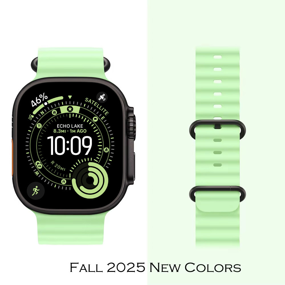 Pulseira Oceano Para Apple watch Ultra 3 2 Banda 49mm 45mm 46mm 42mm 44mm Esportiva De Silicone Série correa 11 10 9 7 8 em Oferta na Shopee