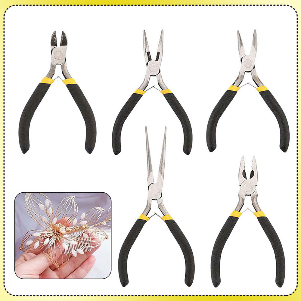 Alicates para joalheria mini alicates alicates de ponta fina conjunto de 5 peças