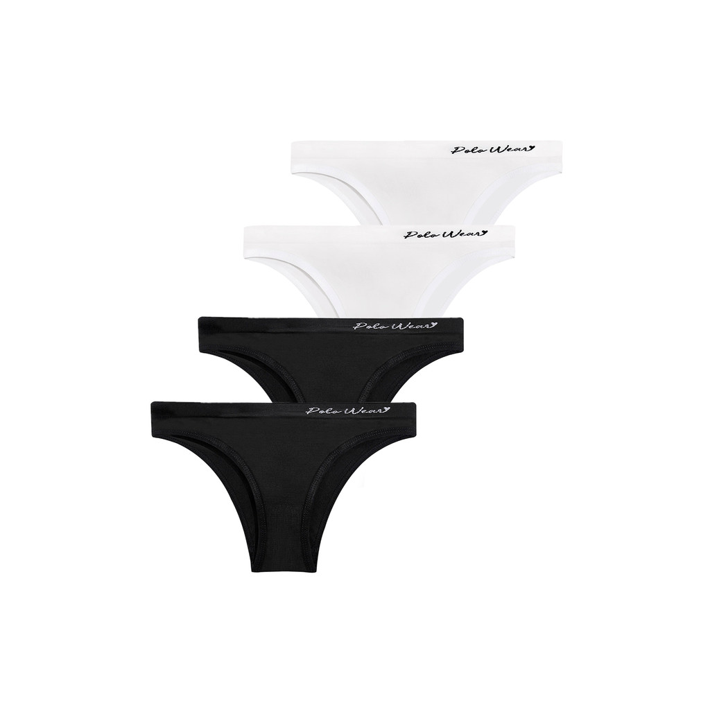 Detalhes do Kit 4 Calcinhas Malha Lisa Polo Wear Sortido