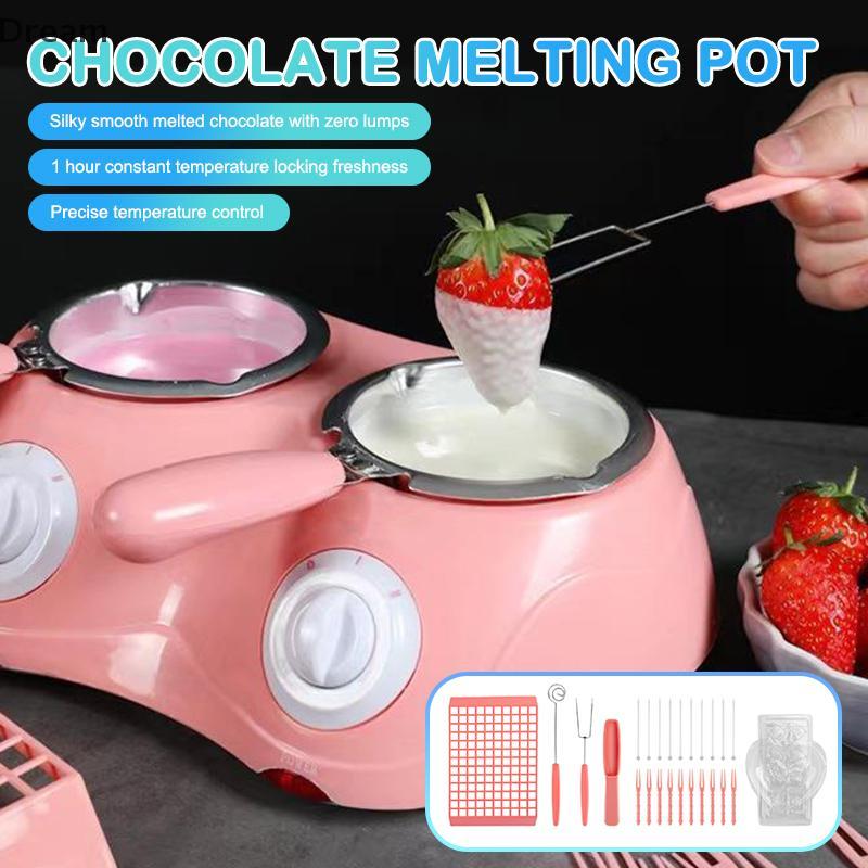 < Dream > Pote Elétrico Para Derreter Chocolate , Fondue De Máquina Aquecedora Leite , Único/Duplo , Derretedor Plugue U