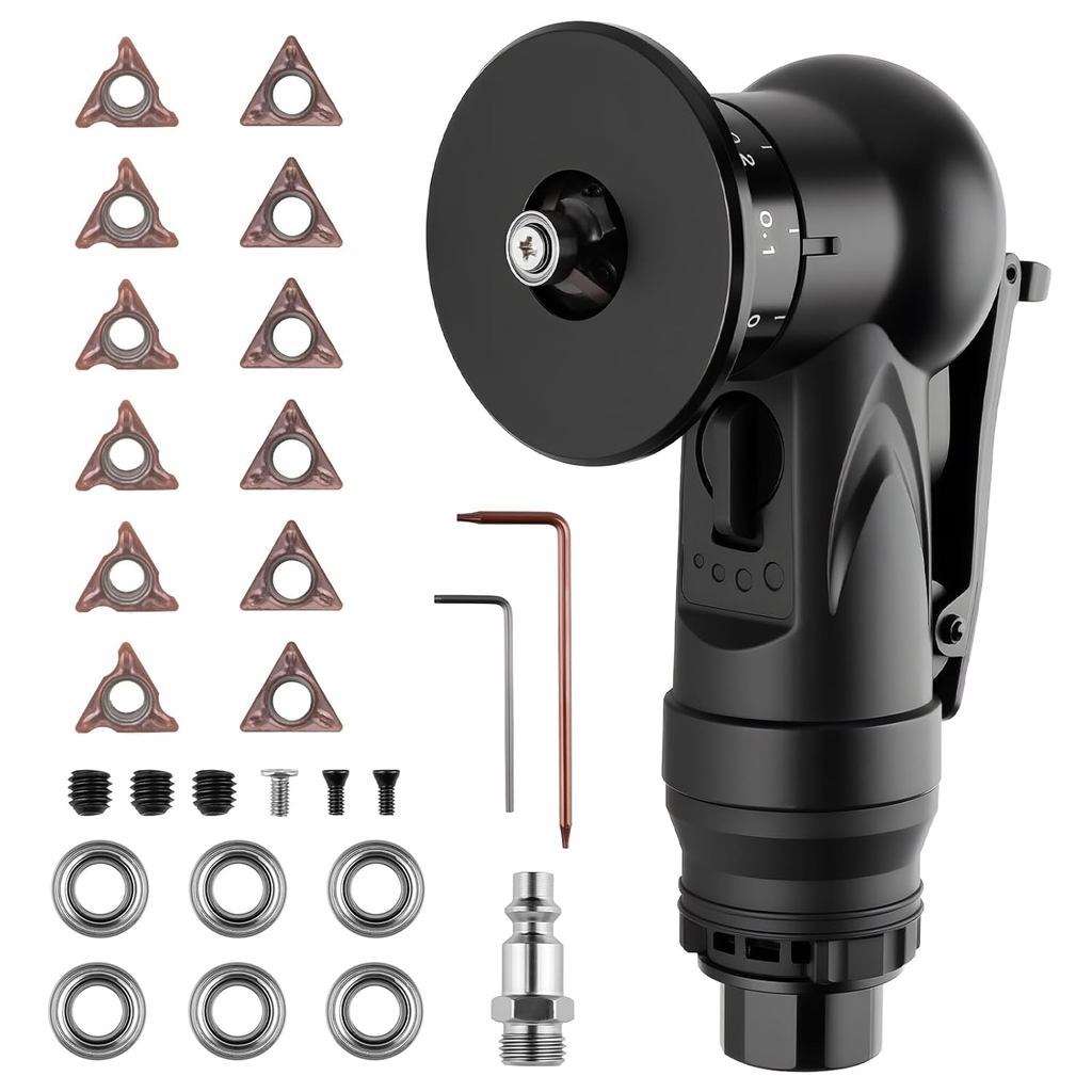 Ferramenta de Chanfrar Pneumática, Ferramenta de Chanfrar com 6 Lâminas de Ângulo C e 6 Lâminas de Ângulo R, Ferramenta 
