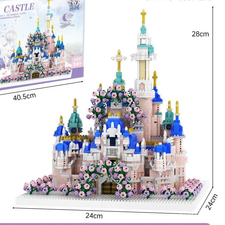 Compatível com o brinquedo de montagem educativa para crianças Lego Disney Castle Titanic