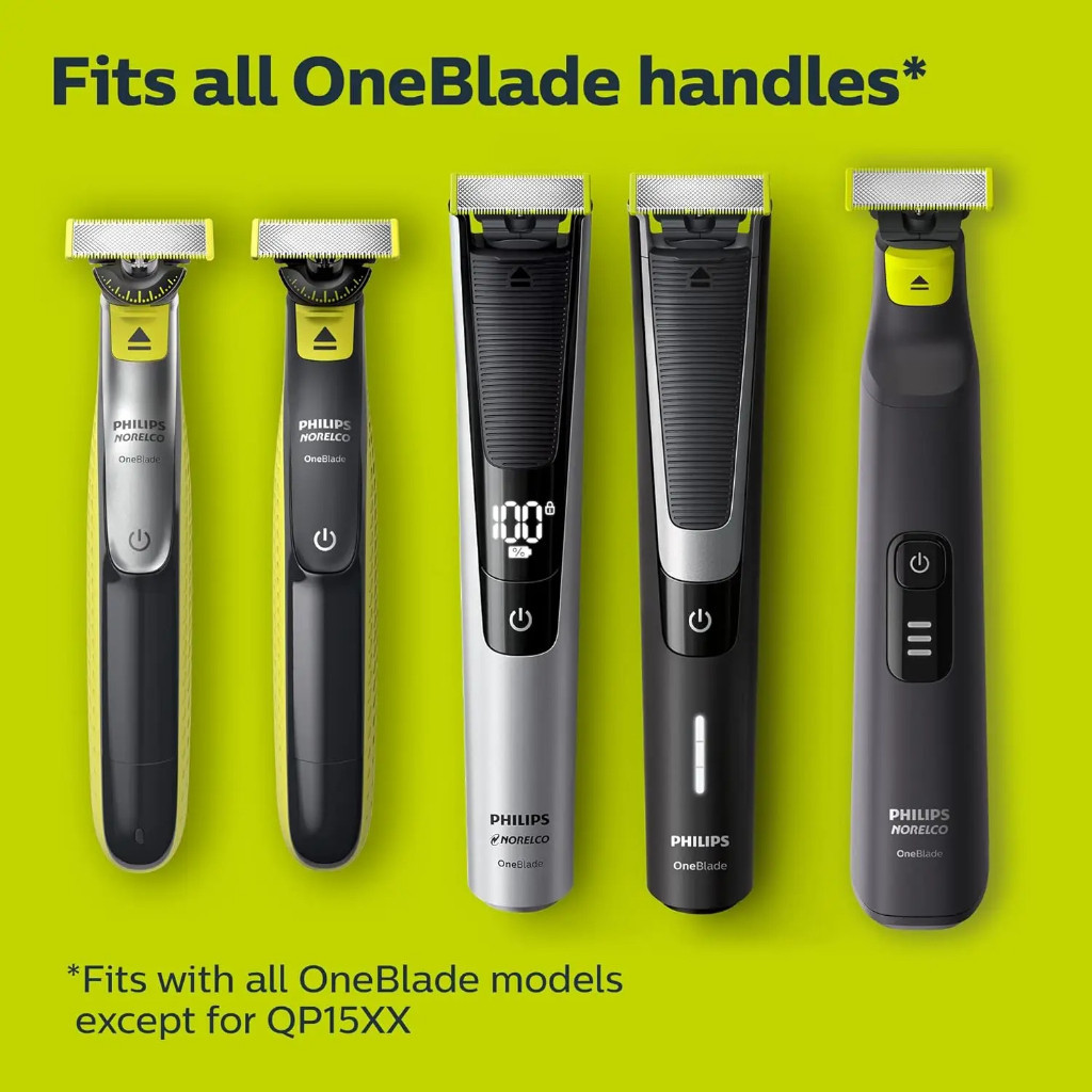 3Lâmina de qualidade Original masculina, novo conjunto completo OneBlade QP2520 QP2523 QP2530 QP2630 QP6510 QP652