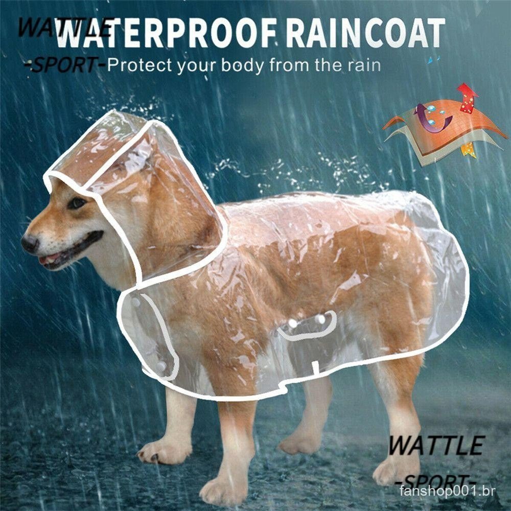 WATTLE Capa De Chuva Para Cachorro Ao Ar Livre À Prova D'água Animais De Estimação