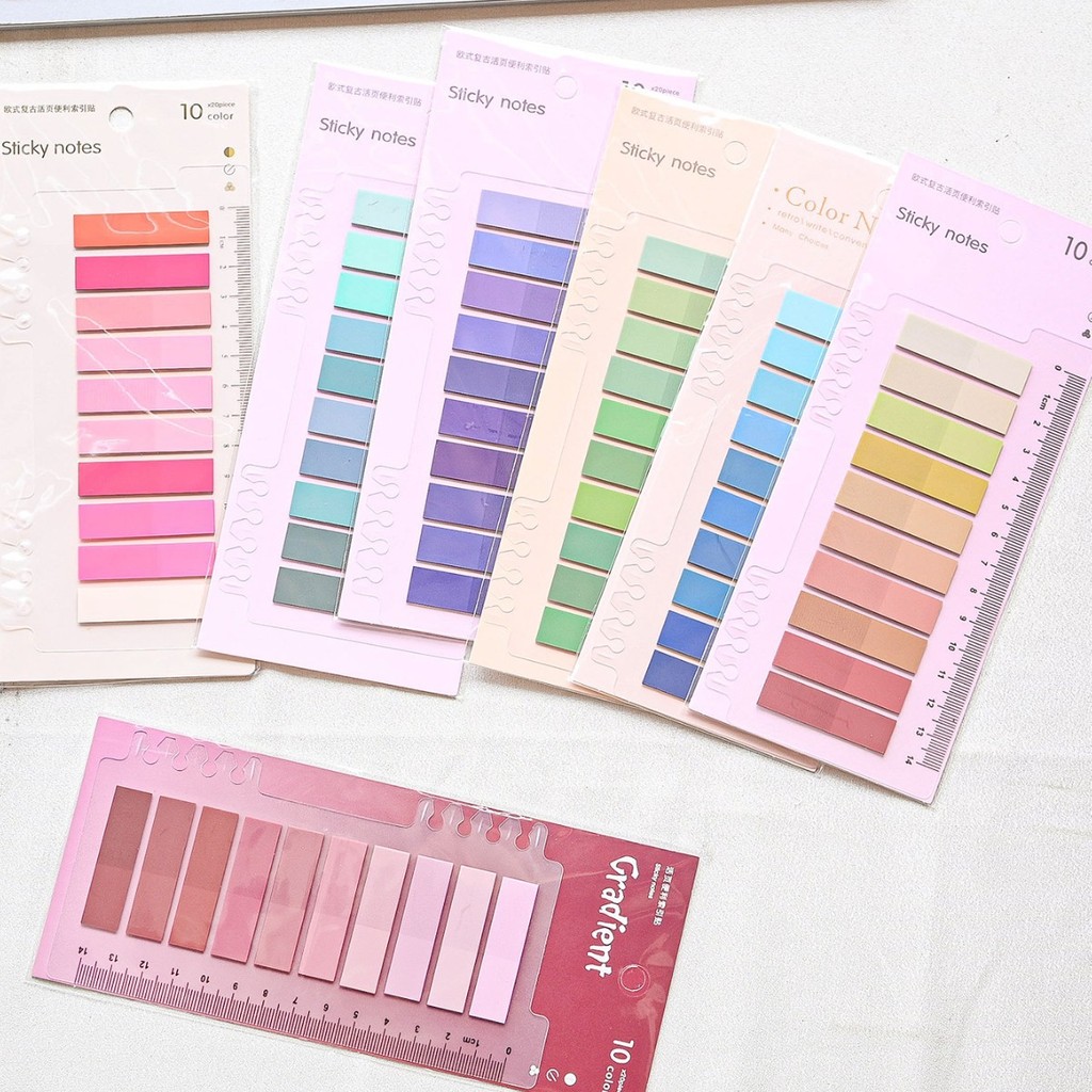 Morandi Color pet Sticky Notes Combinação de notas de índice transparente para notas pegajosas