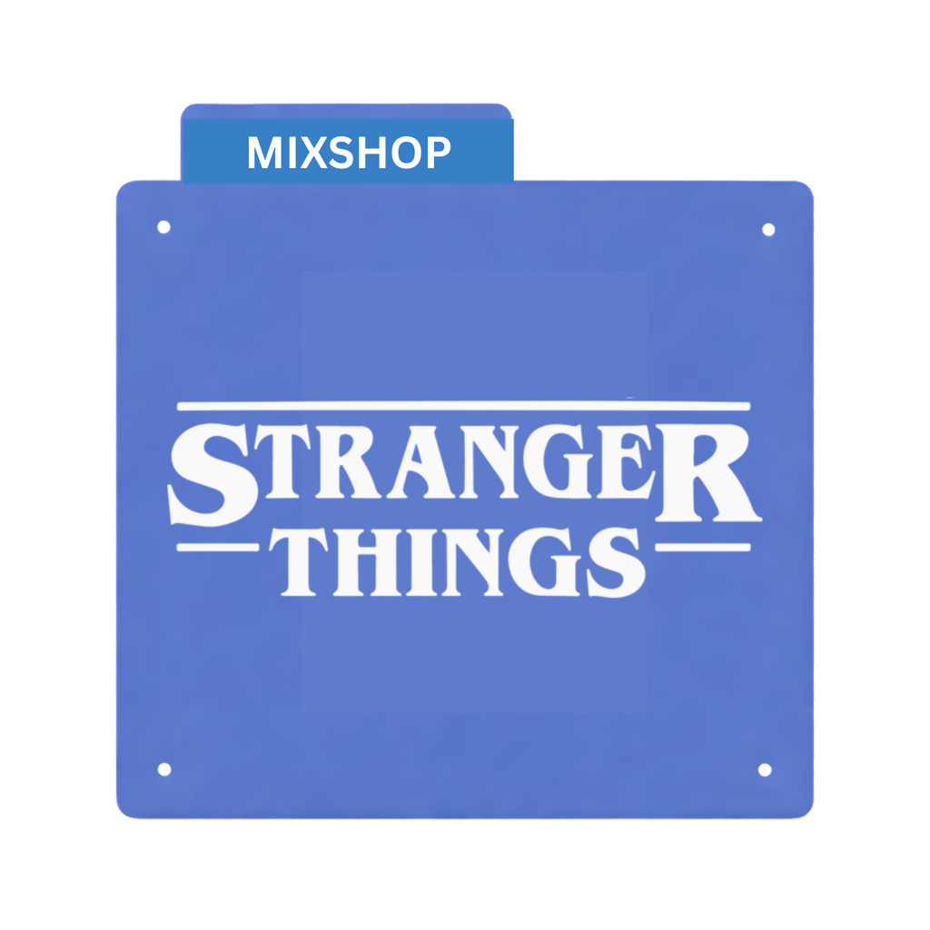 Estêncil Confeitaria Pasta Biscoito Stencil STRANGER THINGS para Pintura Molde Vazado 10x10 14x14