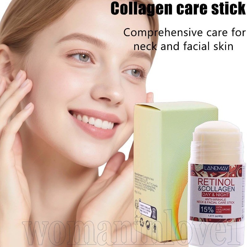 Bastão De Tratamento De Pescoço E Rosto Com Colágeno De Retinol-Bálsamo Protetor-Hidrata Profundamente , Levanta , Firme