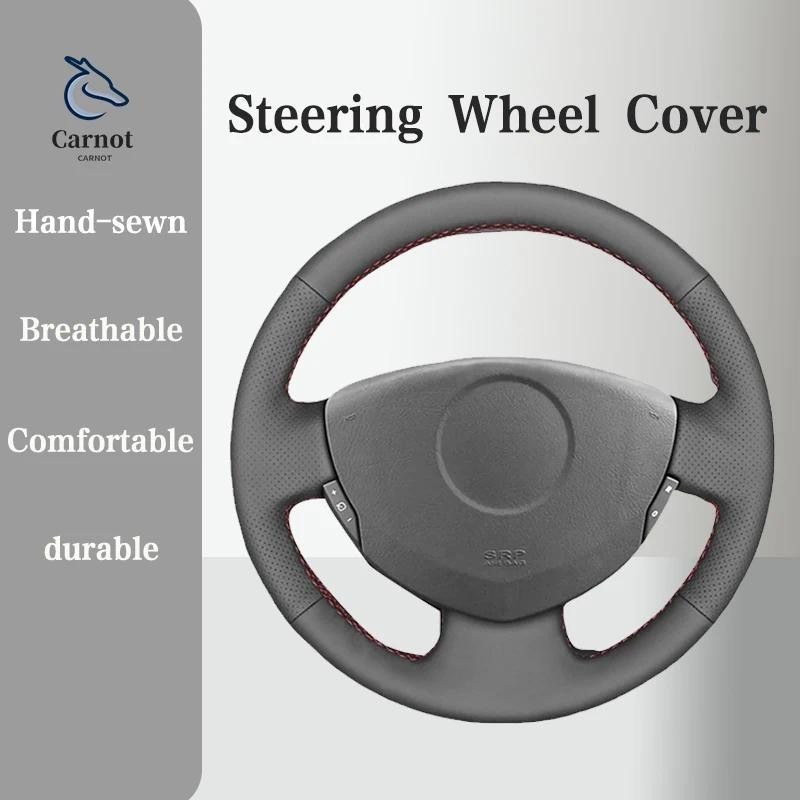 Capa De Volante De Couro De Microfibra Para Renault Clio 2 Twingo 2 Dacia Sandero 2001-2014Handle Interior Acessórios Do