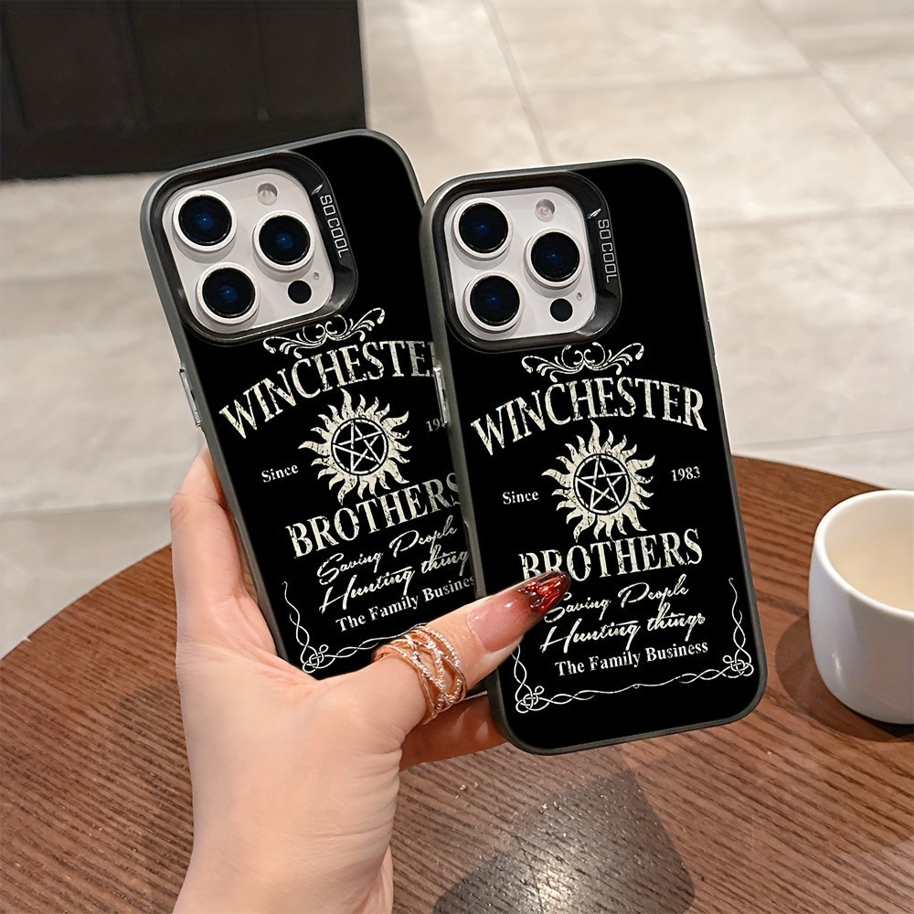 Capa de celular Supernatural (SPN) Dean e Sam, compatível com iPhone 17, 16e, 16, 15, 14, 13, 12, 11, Mini, Pro Max, Air