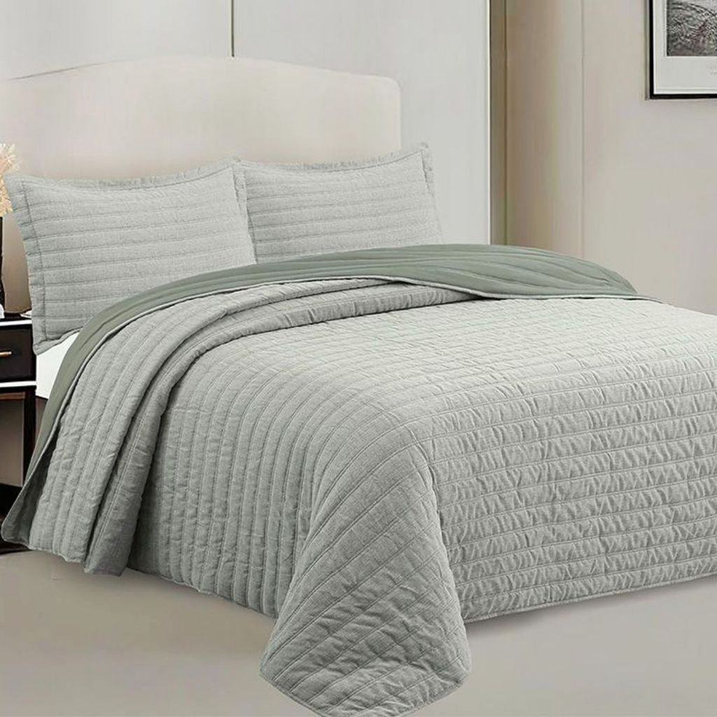 Jogo de Colcha Kit Cobre Leito Camesa 3 Peças Neo Rustik Queen 240cm x 260cm com Porta Travesseiros