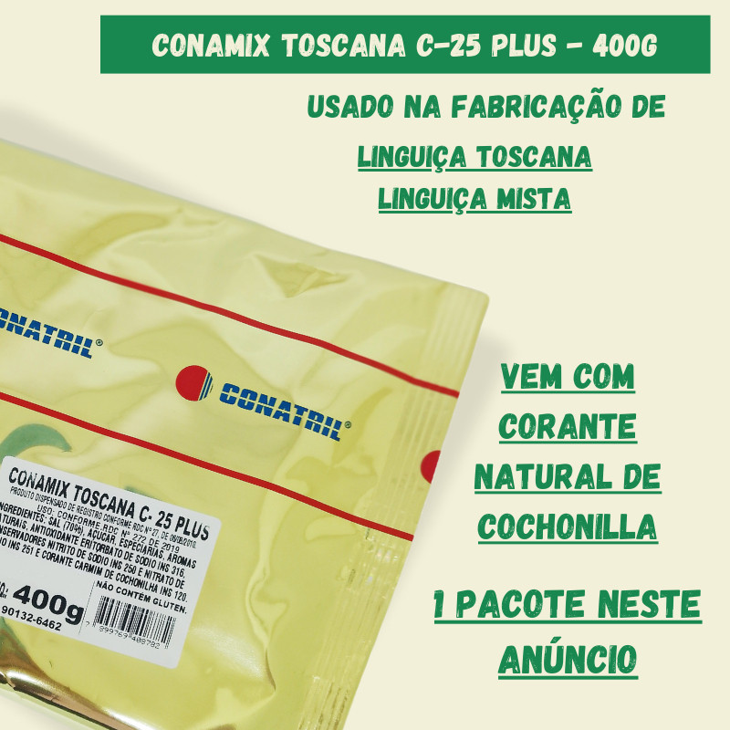 Tempero Completo Para Linguiça Conamix Toscana C-25 Plus - 400g