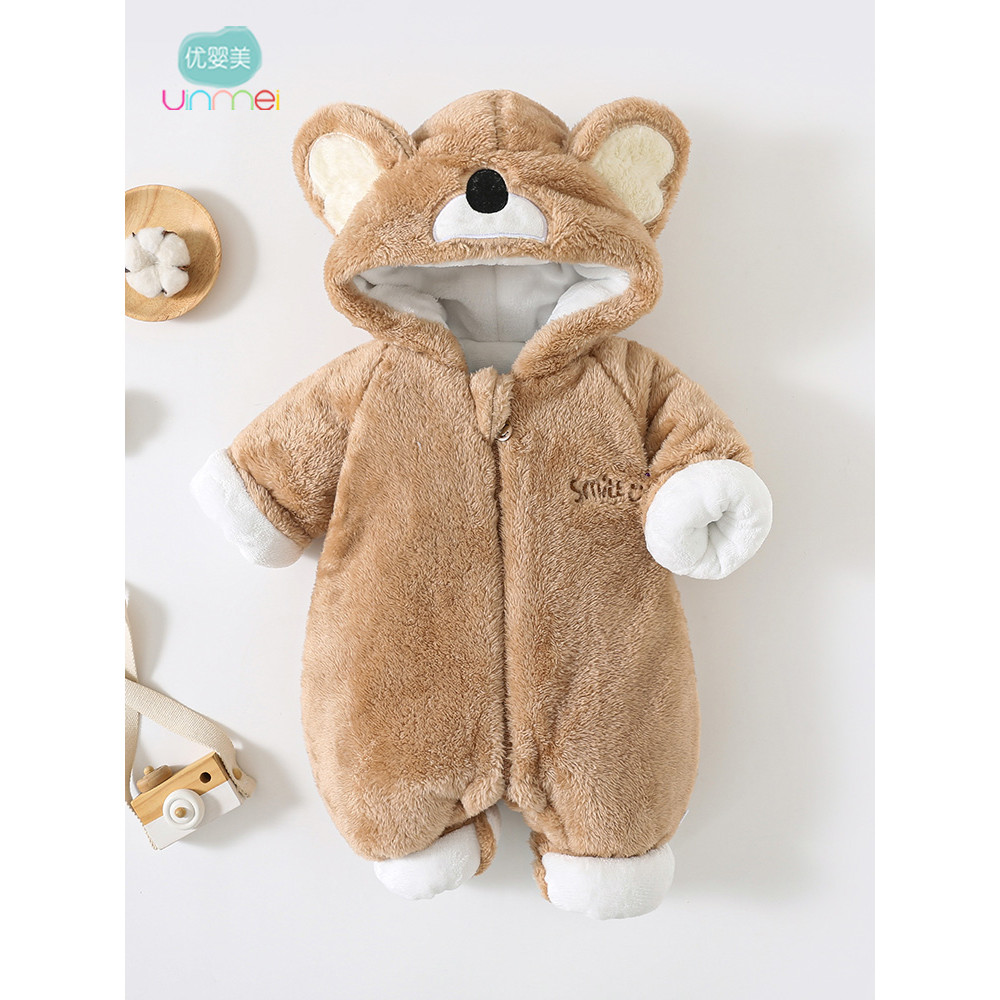 Roupas de inverno para bebês, macacão engrossado, roupas para recém-nascidos, roupas de outono e inverno, roupas de algo